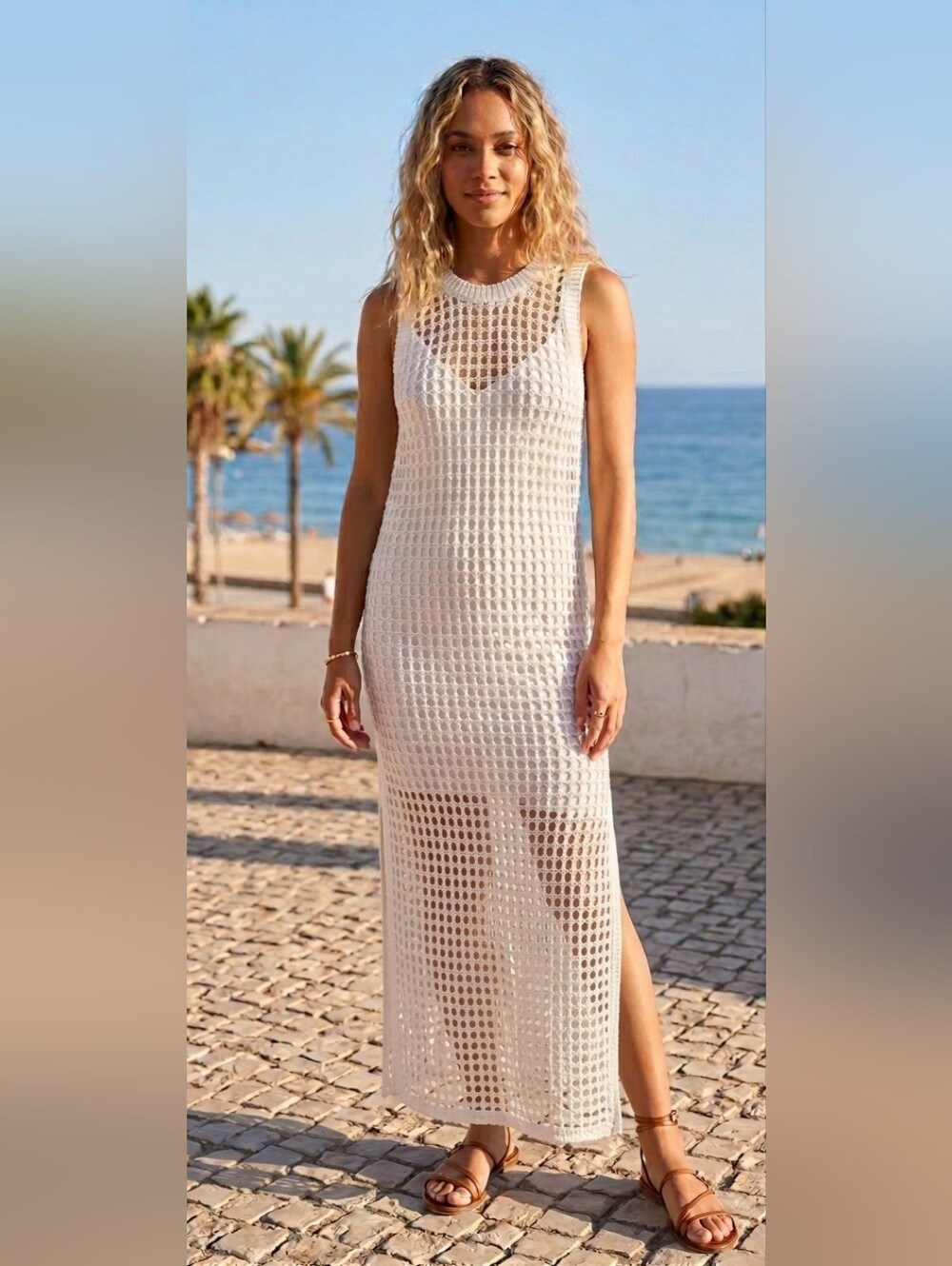 403. NWT - Floris Crochet Maxi Dress / Swim Cover-Up